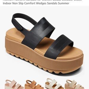 Chic Black Platform Sandals for Women